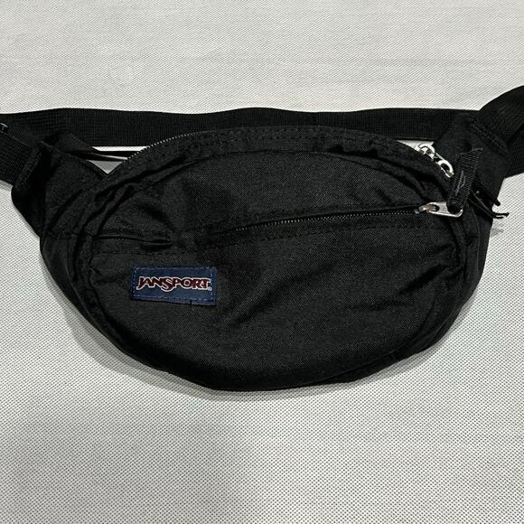 JanSport Fifth Ave Fanny Pack Waist Bag Black 10x6 Travel Hiking - Picture 1 of 6